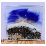 Fused Art Glass Tile from Iceland