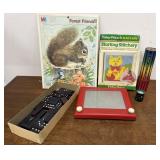 Etch A Sketch, Corning Glass Kaleidoscope, Fisher