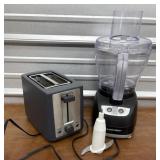 Toaster and Black & Decker food chopper. Safety