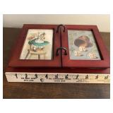 45+ Old Postcards (holidays Etc) In Wooden Flip