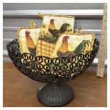 Fruit basket and hotplates