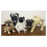 Dog figurines (4) - 1 damaged ear