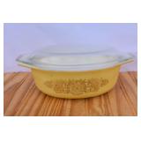1967 Pyrex Golden Rosette Oval Casserole