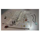 Necklaces rings, bracelets, pins, and more.