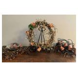 1 12ï¿½ Wreath With Berries And Miniature Clay