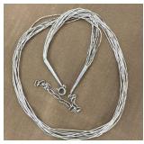 9 strand Sterling signed necklace