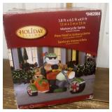 Inflatable motorcycle Santa- box is sealed
