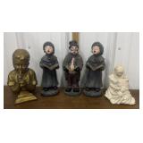 Caroling figures, mother & child figure, bust