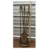 Brass fireplace tools