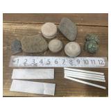 Fossils, arrowhead, Mayan/Aztec-style decorative