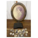 Photographs- 1 framed, photo album *approximately