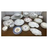 Assorted floral plates, bowls etc *some Limoges