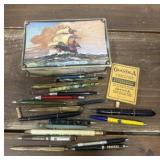 Advertising box- pens, pencils, etc