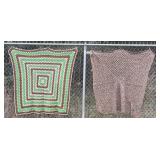 2 Vintage afgans NICE - 54 x 60 / 56 x 108