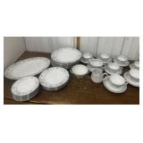 Noritake, Colburn pattern- plates, platter, cups,