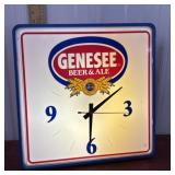 Genesee Beer Bar clock *lights up