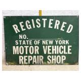 Motor Vehicle Repair Shop Sign (aluminum) 36/24 -