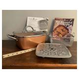 Copper Chef 8ï¿½ square dble handles pan (New) with