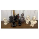 Busts, figures etc