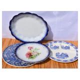 Antique Blue/White Plates & Platter