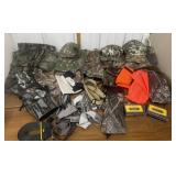 Camouflage hats, hunting accessories, etc.