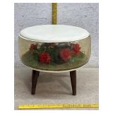 Mid- Century Stool w/ flowers