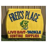 Fredï¿½s Place - Live Bait Sign 56/48 (plastic)