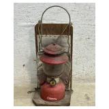 Colman Lantern w/ Pyrex Globe  (red)