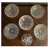 2 glass candy dishes, 1 Swarovski Queen Elisabeth