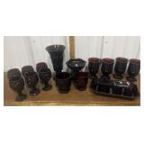 Cape cod - vase, mugs, creamer, sugar, divided