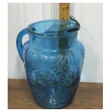 Anchor Hocking "Spring Song" daisy pattern blue