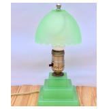 Art Deco Uranium Glass Lamp. Houzex? 1930