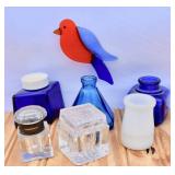 Cobalt-Clear-Milk Glass Vintage Lot