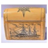 Artex Box-The Boston Box Faux Scrimshaw Decor