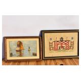 Small Painting & Cross Stitch Picture. 1970