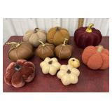 Fabric pumpkin decor.