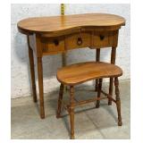 Union City Chair Co.- Kidney Vanity w/stool