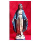 Antique Spelter Metal Our Lady of Grace Blessed