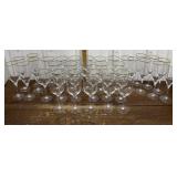 Stemware- wine, champagne glasses w/ gold rim