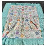 Vintage 96 x 84 Quilt. Some stains