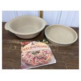 Pampered Chef Stoneware w/ recipe book