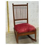 Early Oak Spindle Rocker