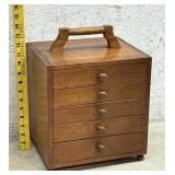 5 Drawer Pine Sewing Caddie