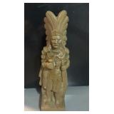 Vintage 60s ceramic cigar store Indian figurine