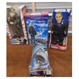 4 action figures Star Trek Barack Obama George W