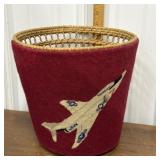 Waste basket w/ Jet Fighter