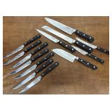 2 Nice Knife Sets. J.A. Henckels & Calphalon