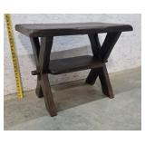 Pine sawbuck end table