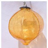 Vintage Crackle Glass Kugel Ball-Ornament