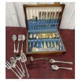 Misc. flatware in case